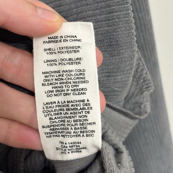 Avec Les Filles Gray Corduroy Shacket - Size M - Picture 7 of 7